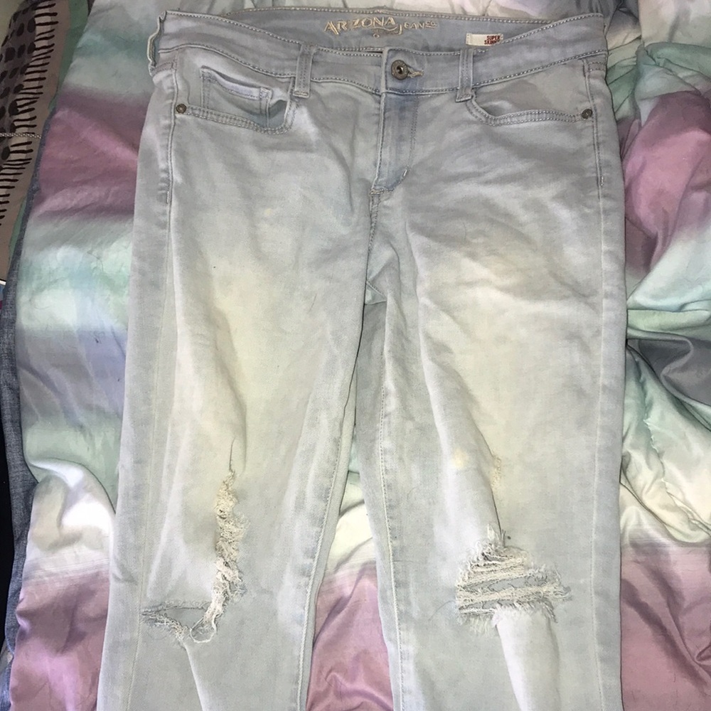 Light blue skinny jeans